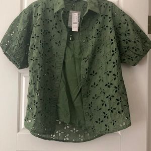 NWT J Crew eyelet blouse